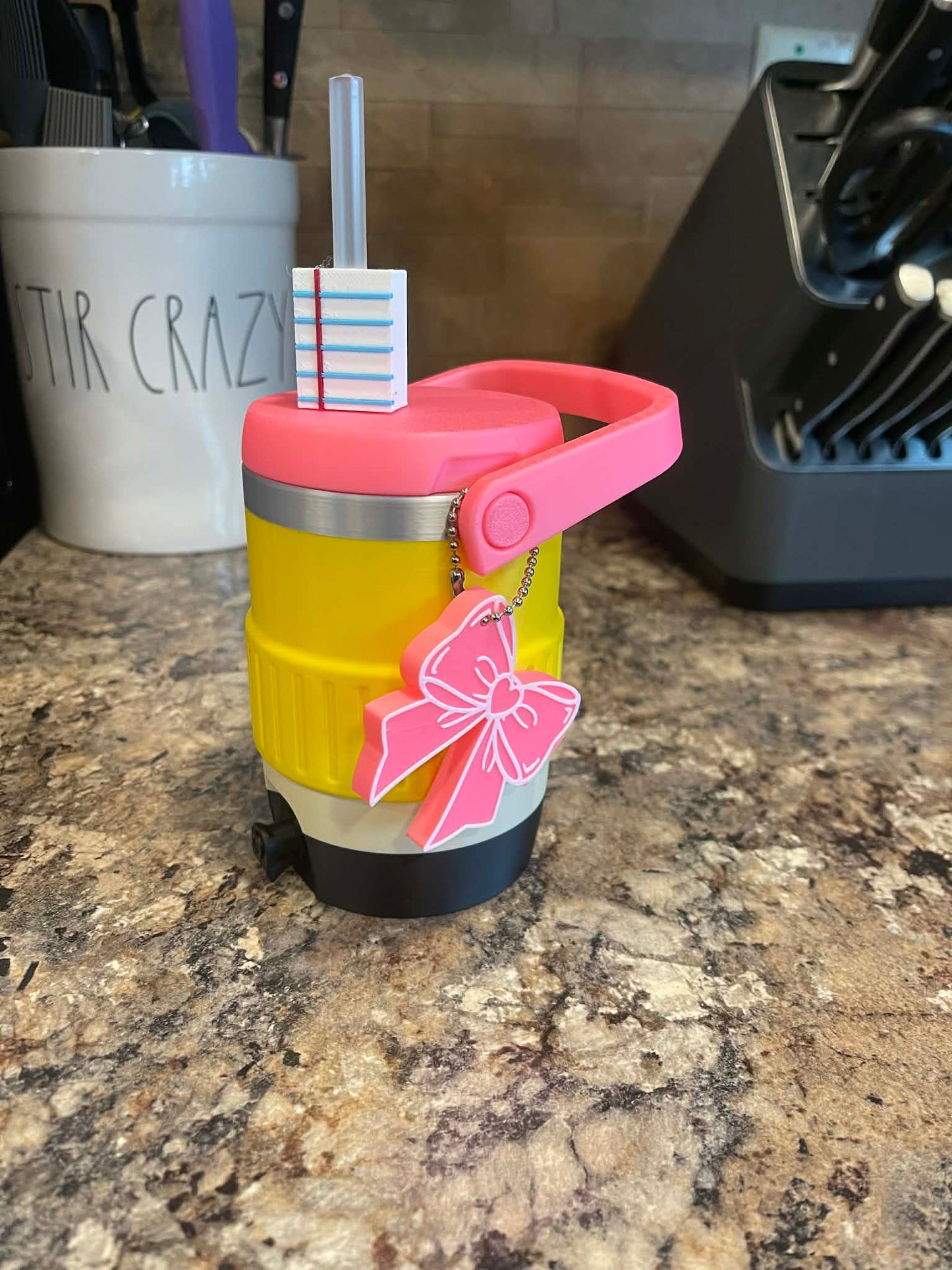 Pencil 12oz Can Holder with Straw Lid & Handle | Teacher Appreciation gift | Back to school