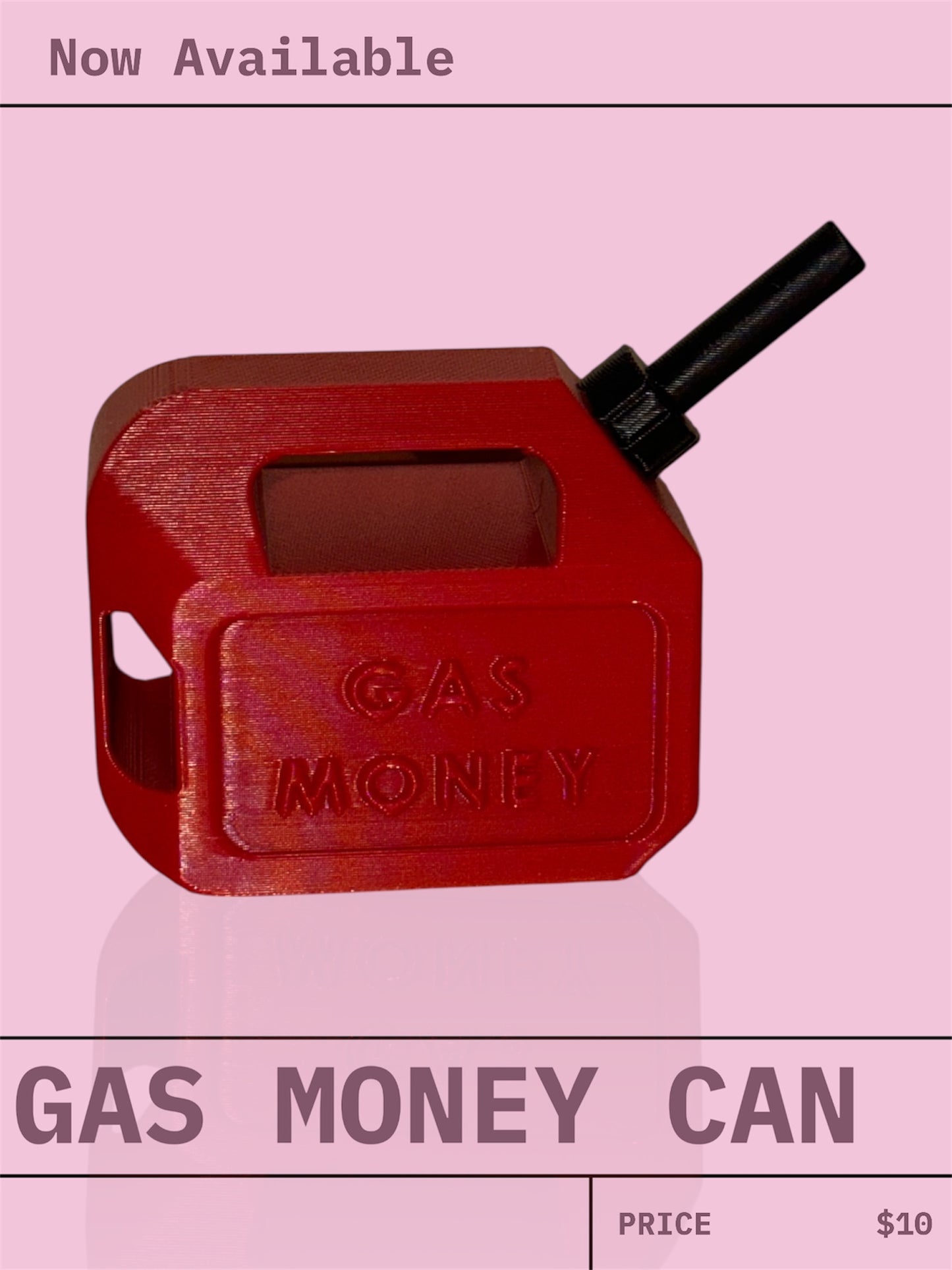 Gas Money can, funny gift,christmas gift, graduation gift, 3d printed