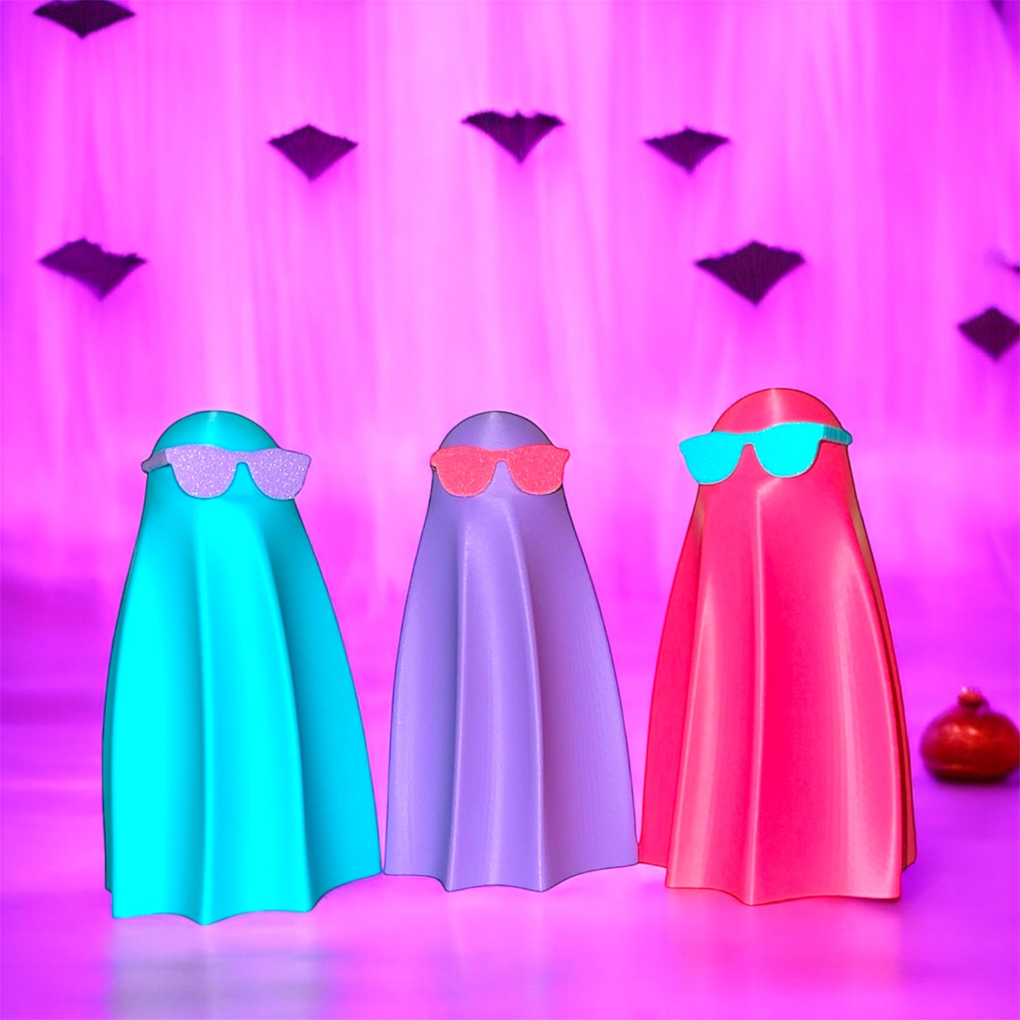 Pastel Sheet Ghost Set – 3D Printed Halloween Decor 👻✨