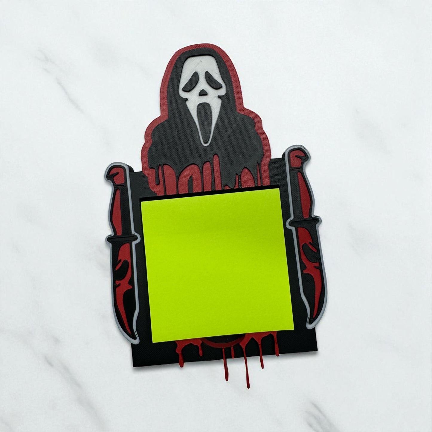Ghostface Sticky Note Holder | Horror Desk Organizer
