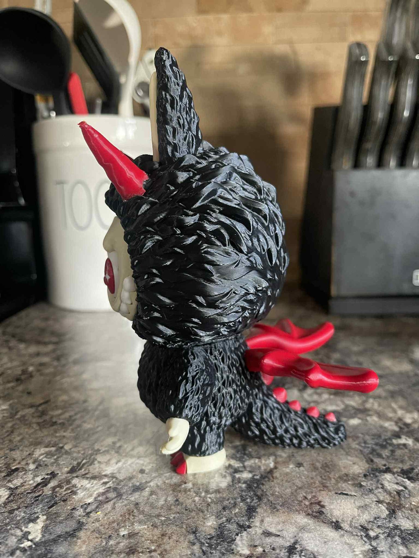 Angel/Devil monster with moving eyes, 3d printed figure,Collectible