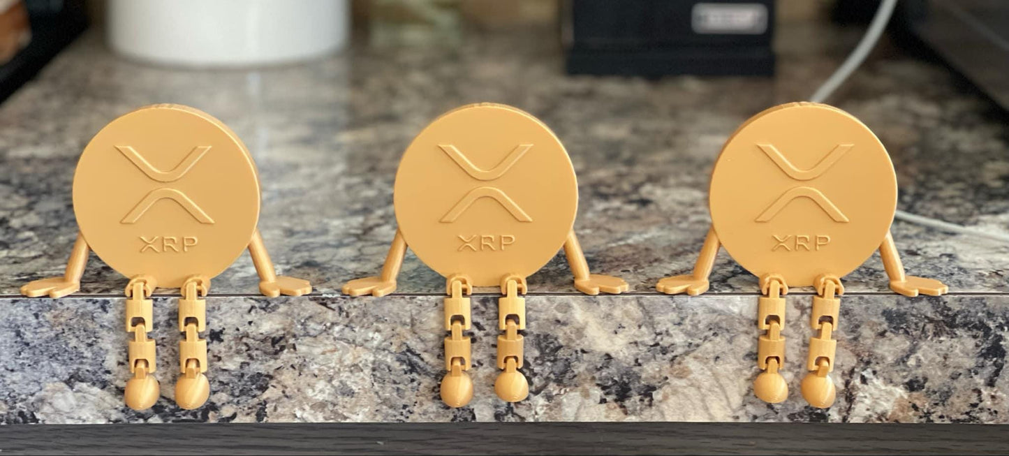 Xrp,gold coin, to the moon,crypto,3d printed coin