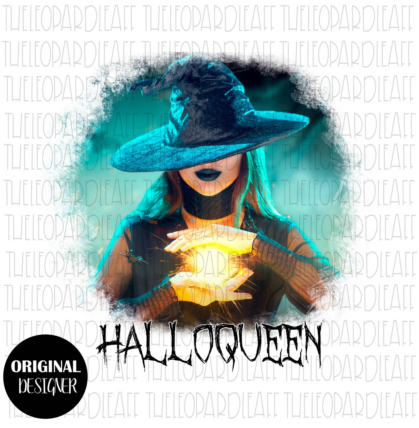 Halloqueen, witch, Halloween, DIGITAL DESIGN **PNG file for Sublimation**