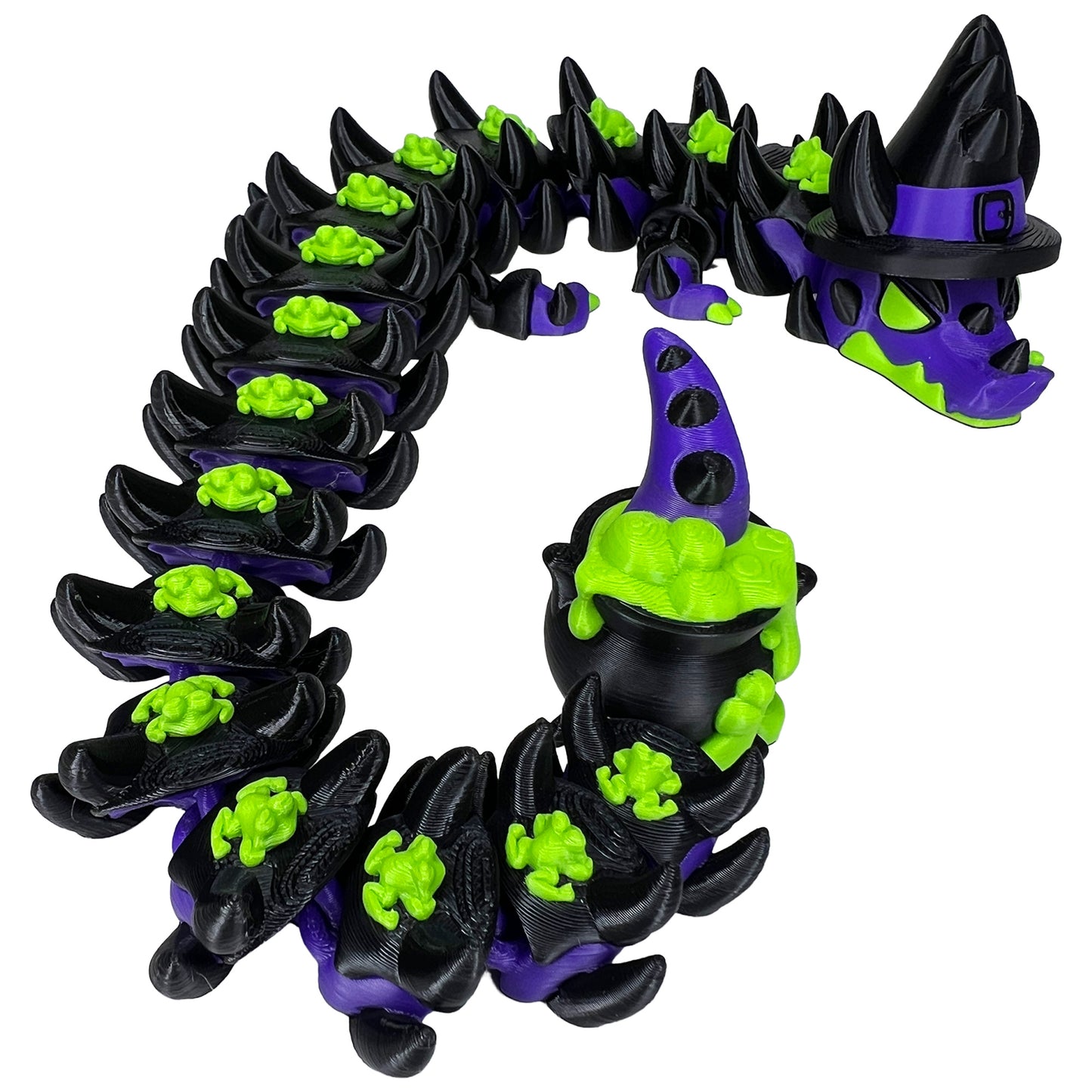 Witch Dragon, witch cauldron, Halloween,3d Printed