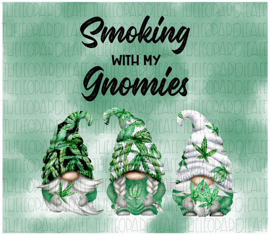 Smoking with my gnomies, cannabis gnomes, tumbler design DIGITAL DESIGN **PNG file for Sublimation**