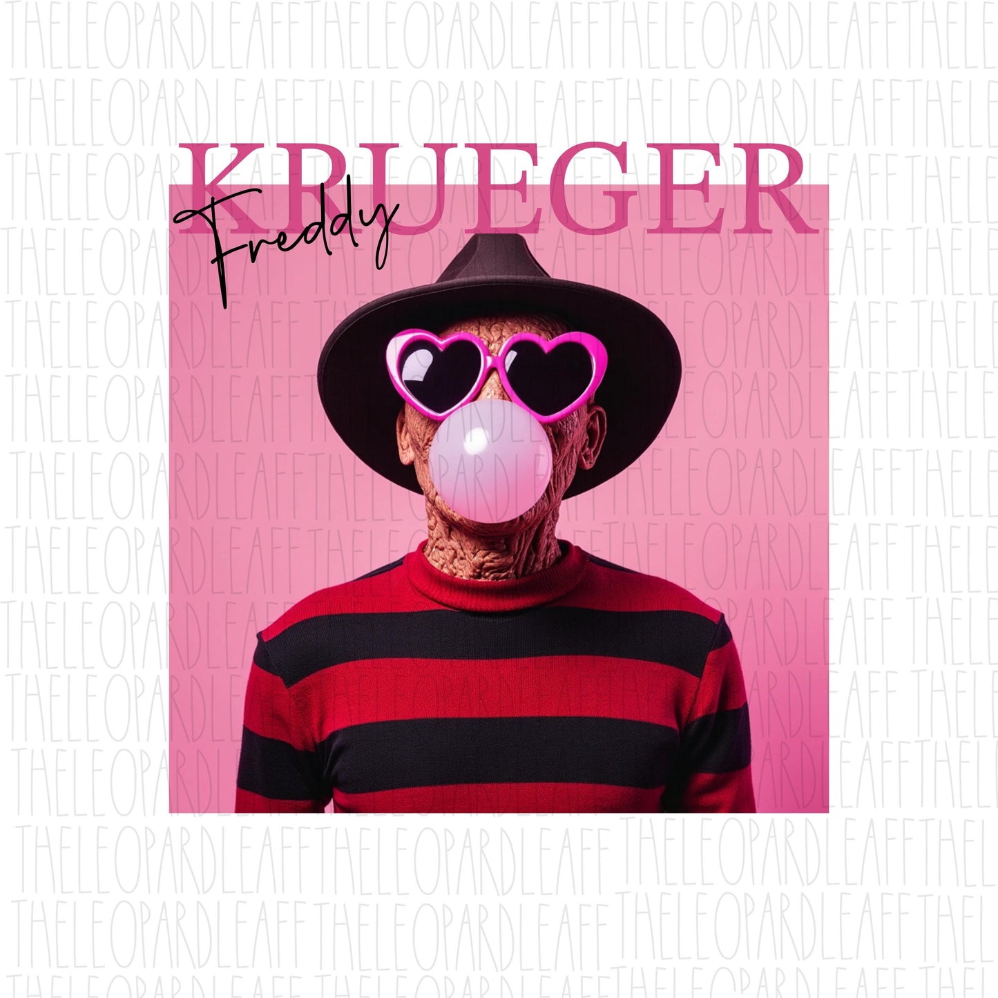 Horror character, Freddy K, Bubblegum, Halloween, DIGITAL DESIGN **PNG file for Sublimation**