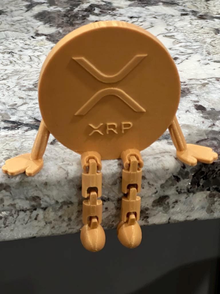 Xrp,gold coin, to the moon,crypto,3d printed coin