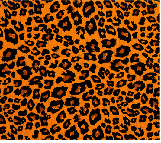 Leopard Print Orange Digital Paper, DIGITAL DESIGN **PNG file for Sublimation**