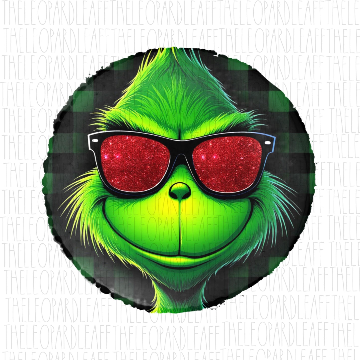 Mr Grinch green plaid, Christmas, DIGITAL DESIGN **PNG file for Sublimation**