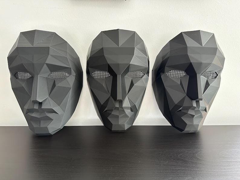 Frontman mask, Halloween, cosplay, 3d printed mask