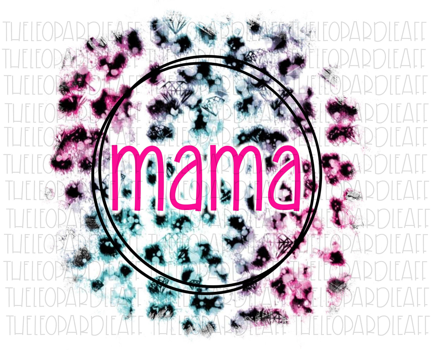 Mama Diamond Leopard print DIGITAL DESIGN **PNG file for Sublimation**