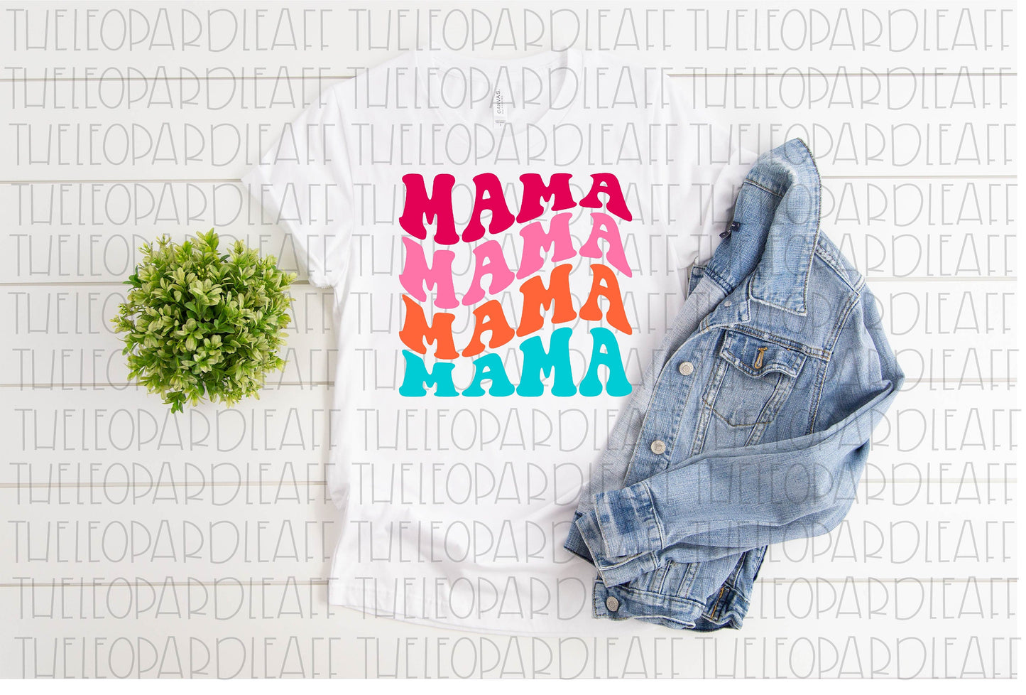Mama mama wavy colored font, DIGITAL DESIGN **PNG file for Sublimation**