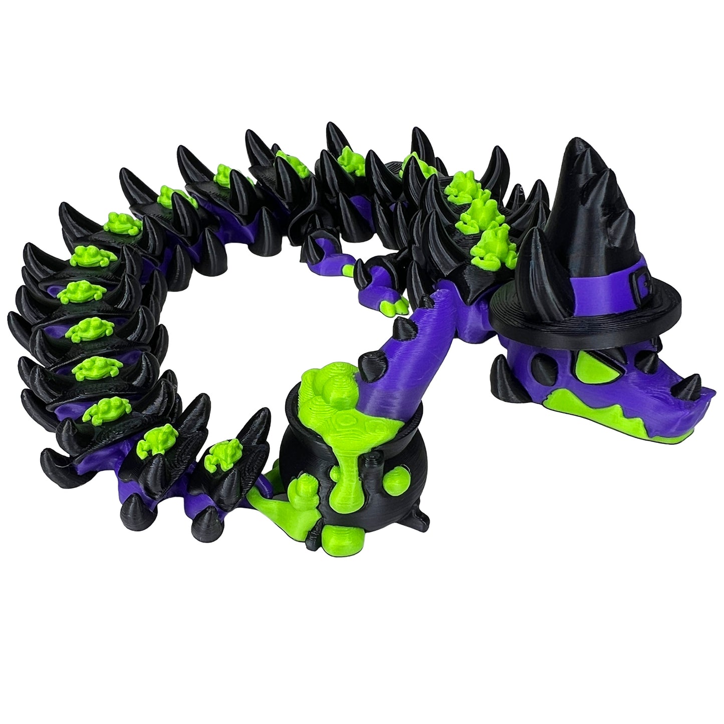 Witch Dragon, witch cauldron, Halloween,3d Printed