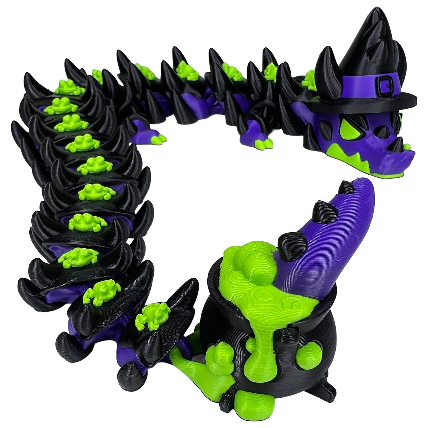 Witch Dragon, witch cauldron, Halloween,3d Printed