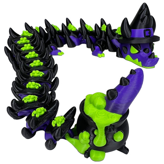 Witch Dragon, witch cauldron, Halloween,3d Printed