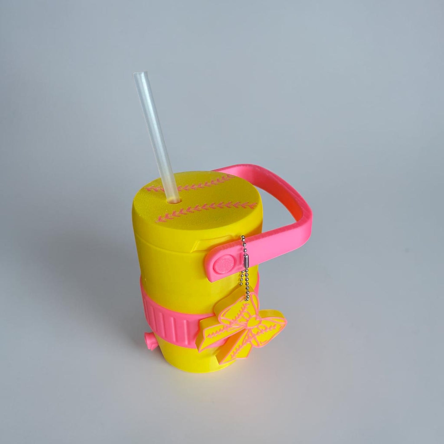 Softball 12oz Can Holder with Straw Lid & Handle | Sports Drink Holder | Softball Fan Gift | Game Day Accessory