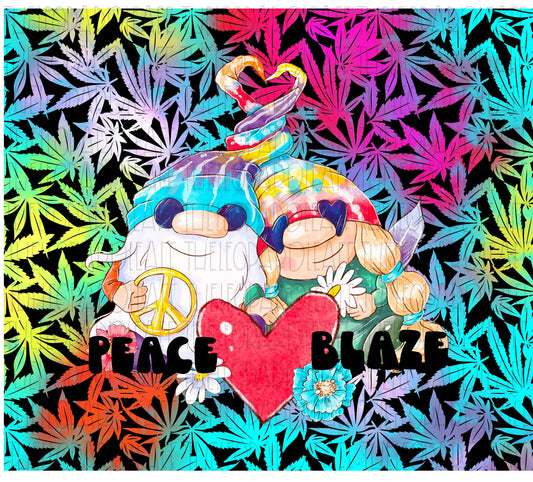 Peace love blaze gnomes galaxy cannabis, DIGITAL DESIGN **PNG file for Sublimation**