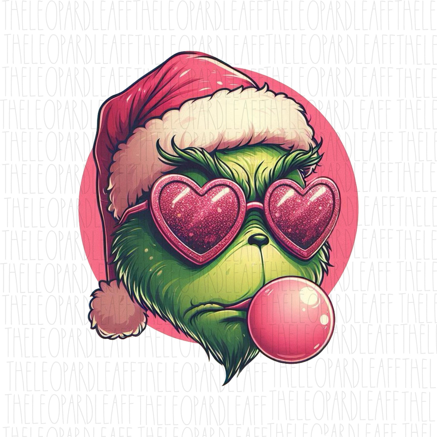 Retro Mr Grinch, bubblegum, Christmas, DIGITAL DESIGN **PNG file for Sublimation**