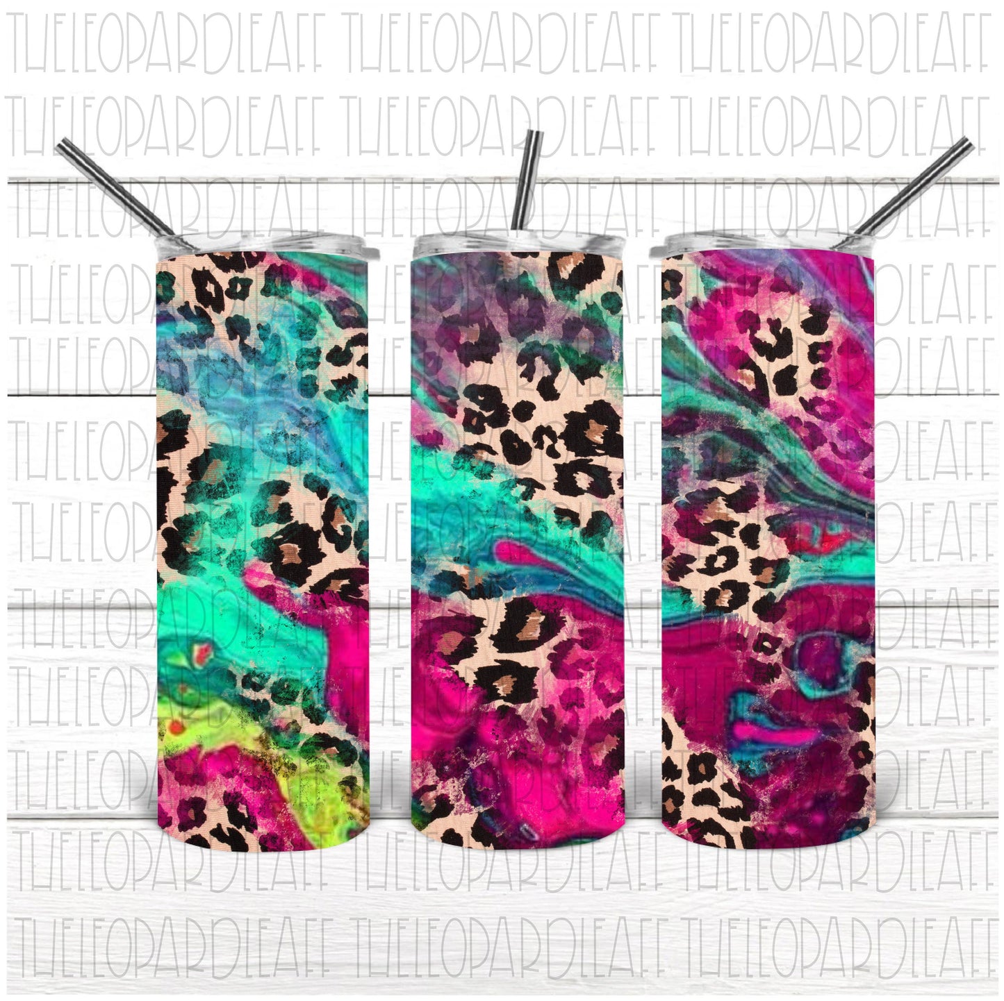 Tie Dye Swirl Leopard Digital Paper, DIGITAL DESIGN **PNG file for Sublimation**