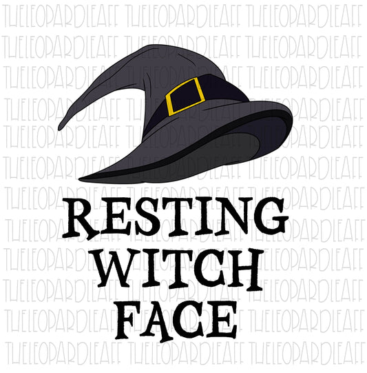 Resting Witch Face, Halloween, DIGITAL DESIGN **PNG file for Sublimation**