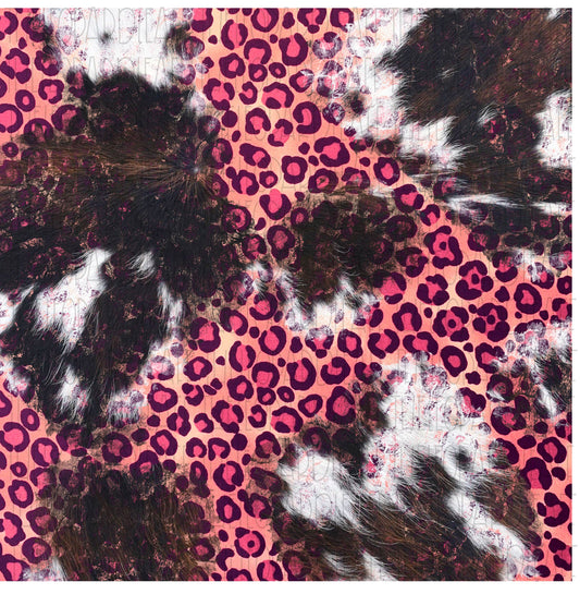 Leopard pink cow print digital paper DIGITAL DESIGN **PNG file for Sublimation**
