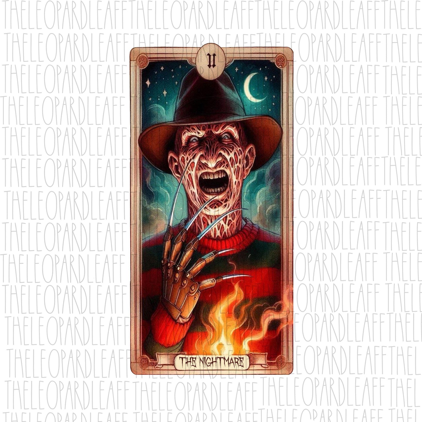The Nightmare, tarot card, Freddy Krueger,Halloween, DIGITAL DESIGN **PNG file for Sublimation**