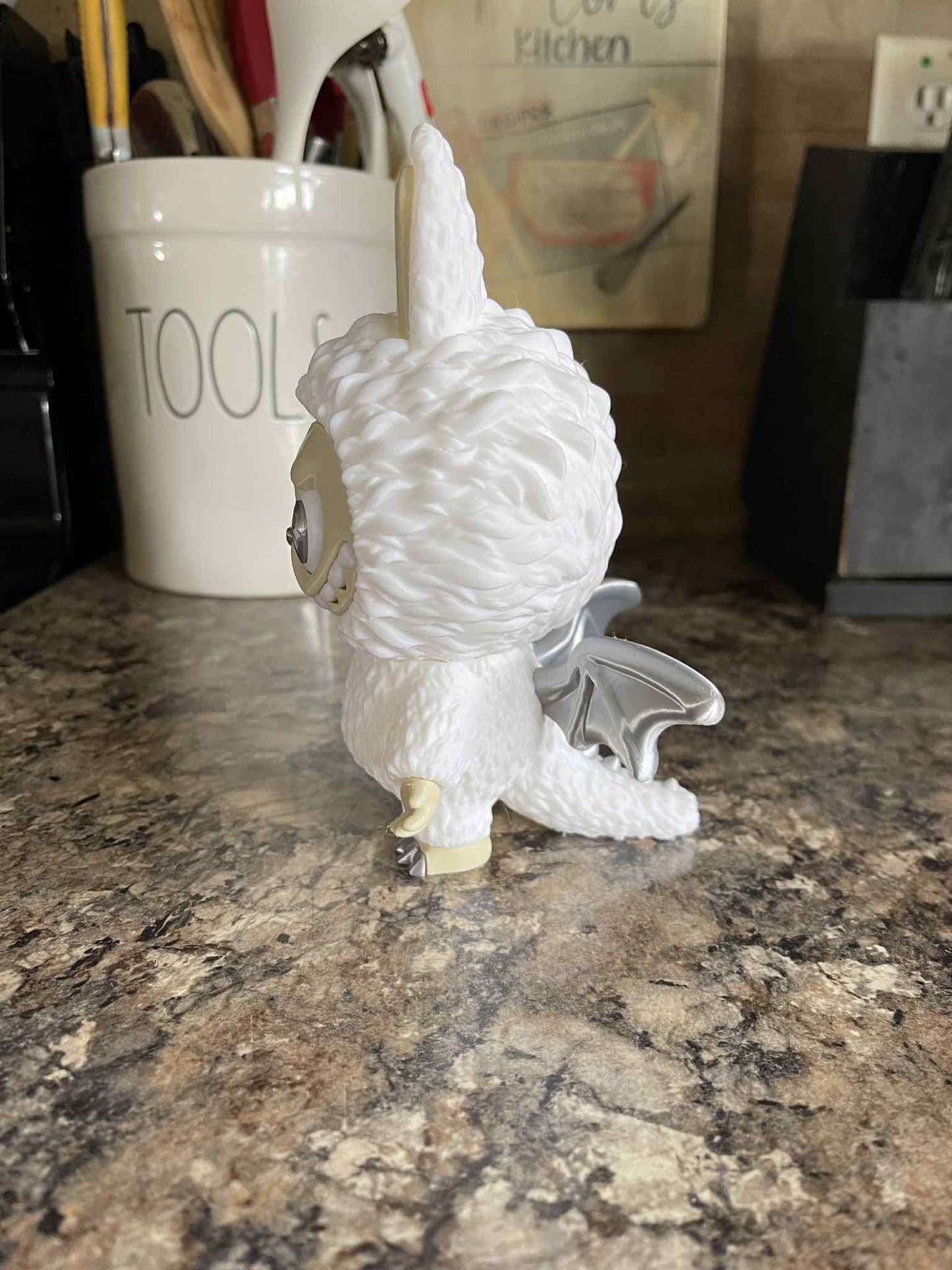 Angel/Devil monster with moving eyes, 3d printed figure,Collectible