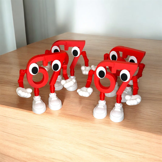 67 Brainrot Articulated Figure – Poseable Desk Buddy & Holder