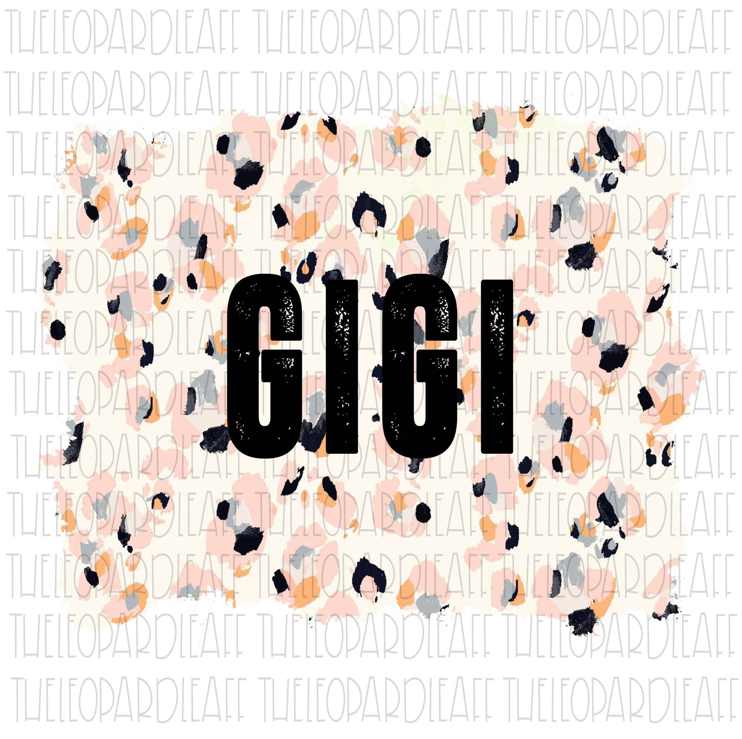 Gigi leopard print DIGITAL DESIGN **PNG file for Sublimation**
