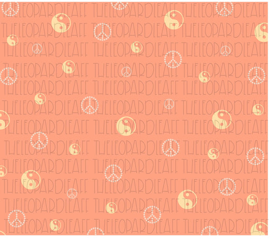 Yin and Yang Peace sign Digital Paper, DIGITAL DESIGN **PNG file for Sublimation**