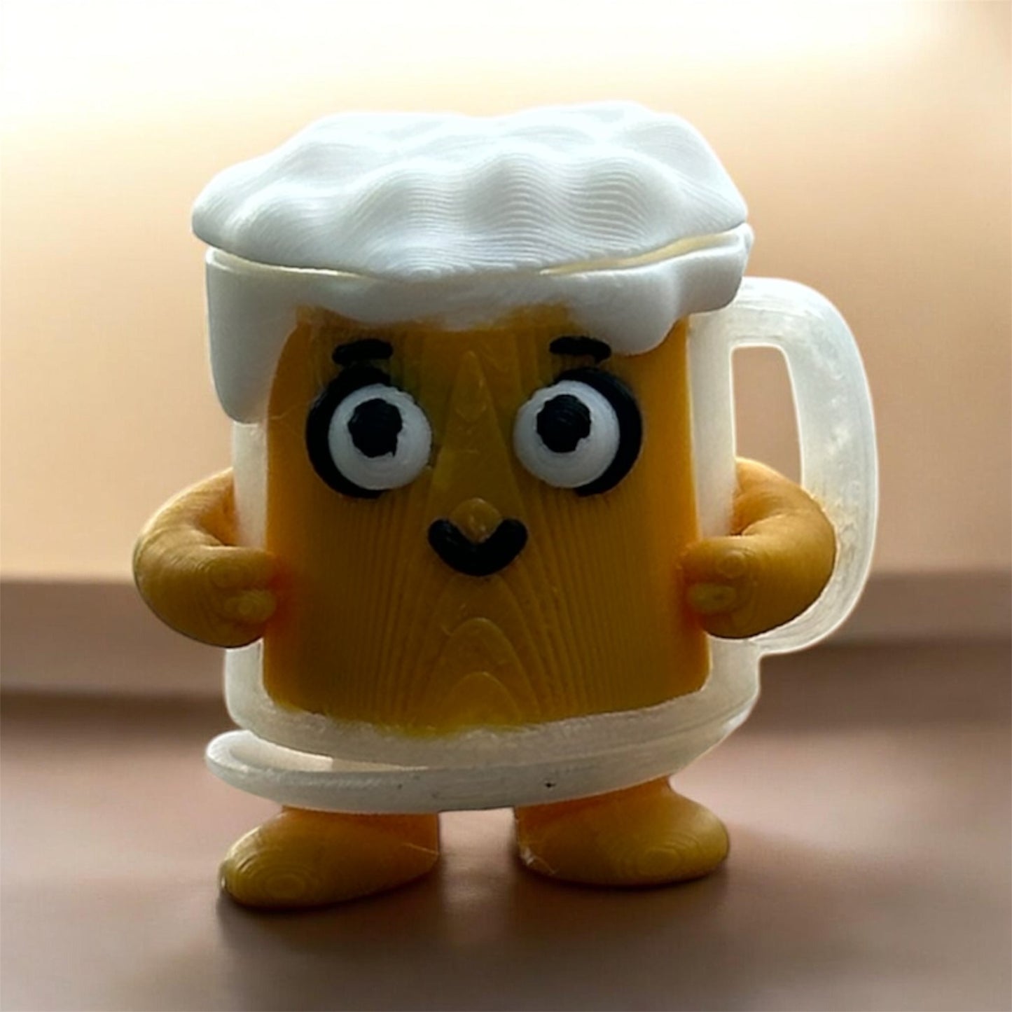 Brewbie the Mini Flexi Beer Mug | Articulated 3D Printed Desk Buddy & Fidget Toy
