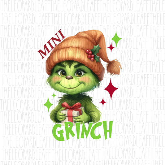 Mini grinch, Christmas, DIGITAL DESIGN **PNG file for Sublimation**