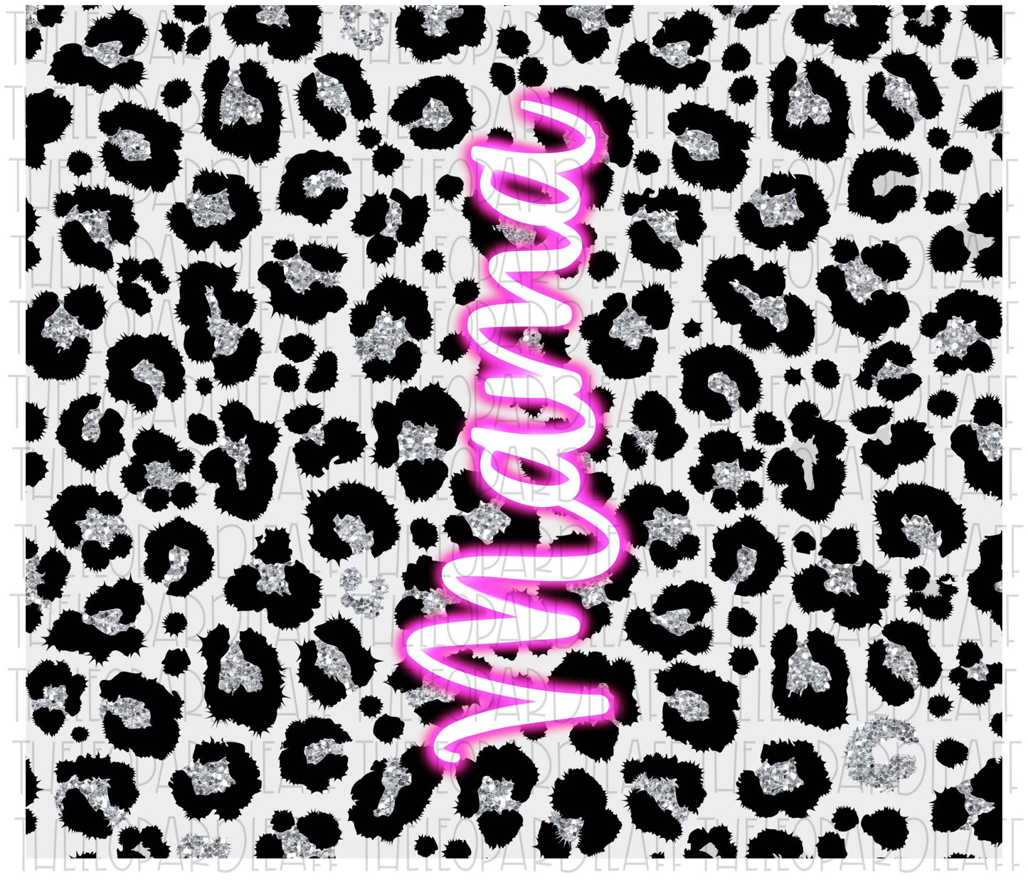 Mama glow leopard print, 20oz skinny tumbler DIGITAL DESIGN **PNG file for Sublimation**