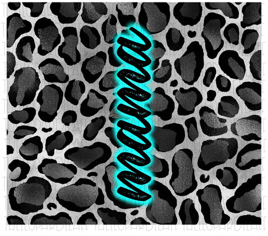 Mama glow leopard print, 20oz skinny tumbler DIGITAL DESIGN **PNG file for Sublimation**