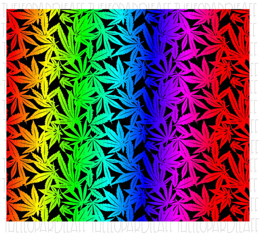 Rainbow Cannabis digital paper DIGITAL DESIGN **PNG file for Sublimation**