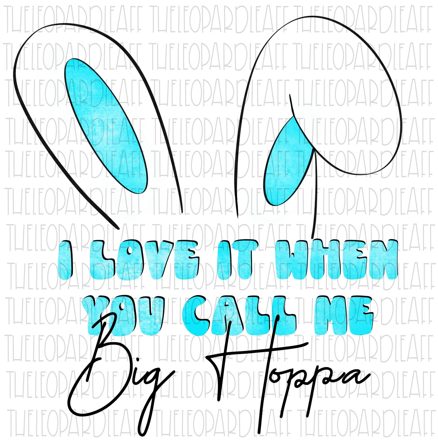 Big hoppa blue grunge, Easter, bunny DIGITAL DESIGN **PNG file for Sublimation**