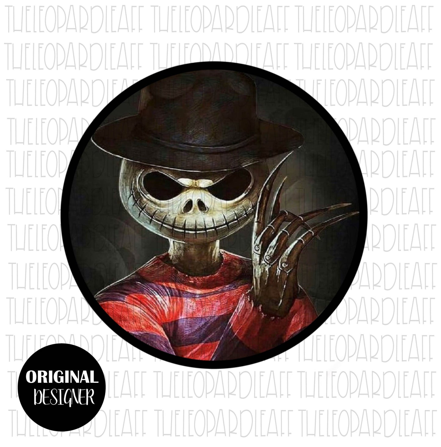 Jack Skellington/Freddy Krueger, Halloween, DIGITAL DESIGN **PNG file for Sublimation**