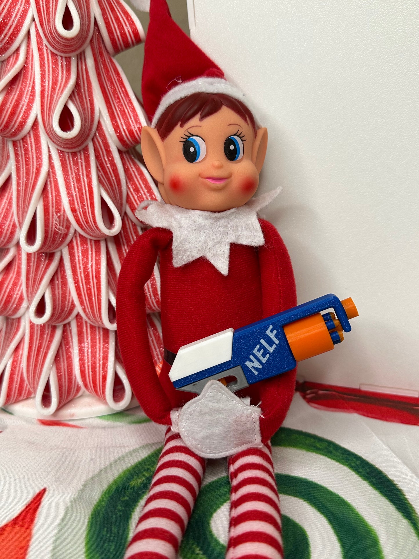 Mini “NELF” Nerf-Style Blaster – Funny Elf on the Shelf Prop