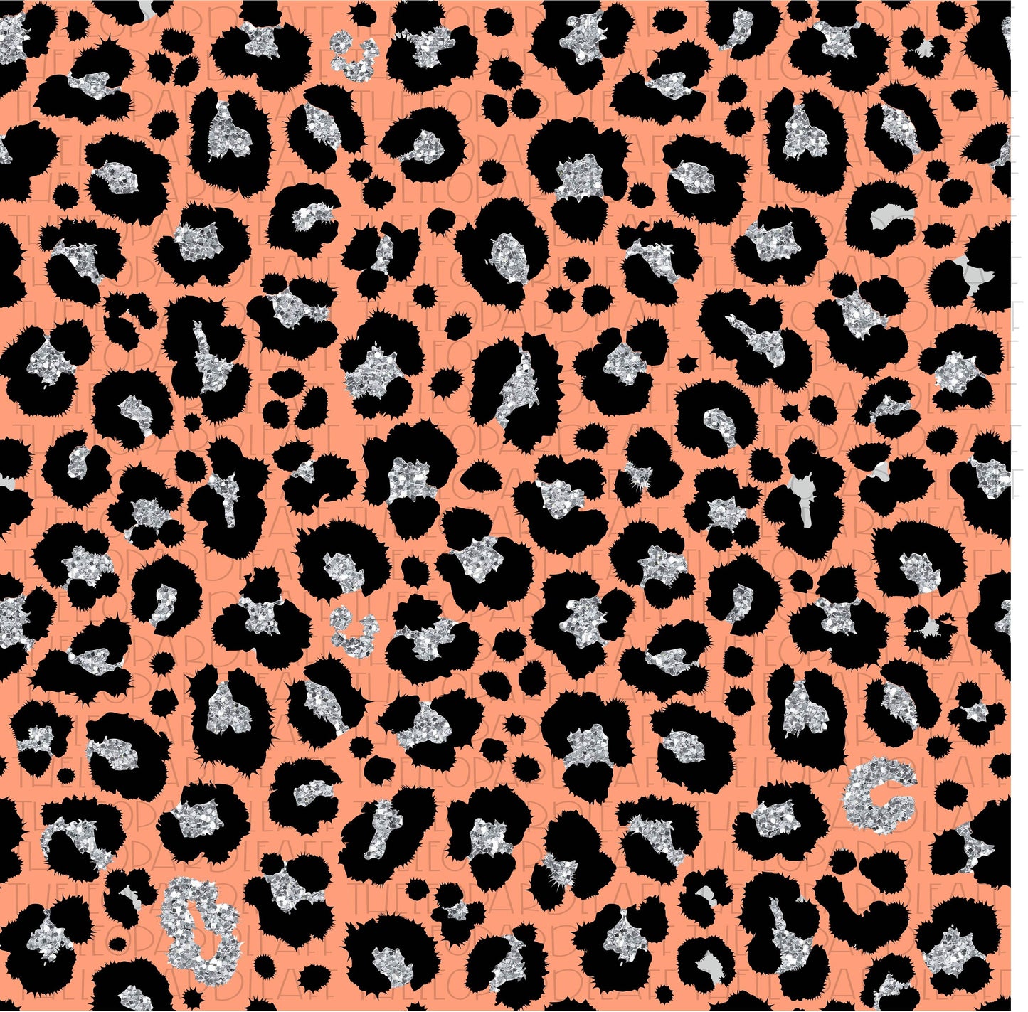 Leopard Print peach Digital Paper, DIGITAL DESIGN **PNG file for Sublimation**