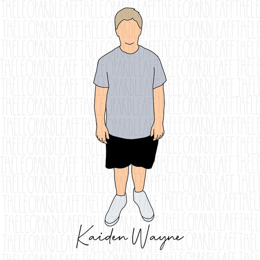 Faceless portrait, custom, gift, portrait ***DIGITAL DESIGN*** jpeg png file