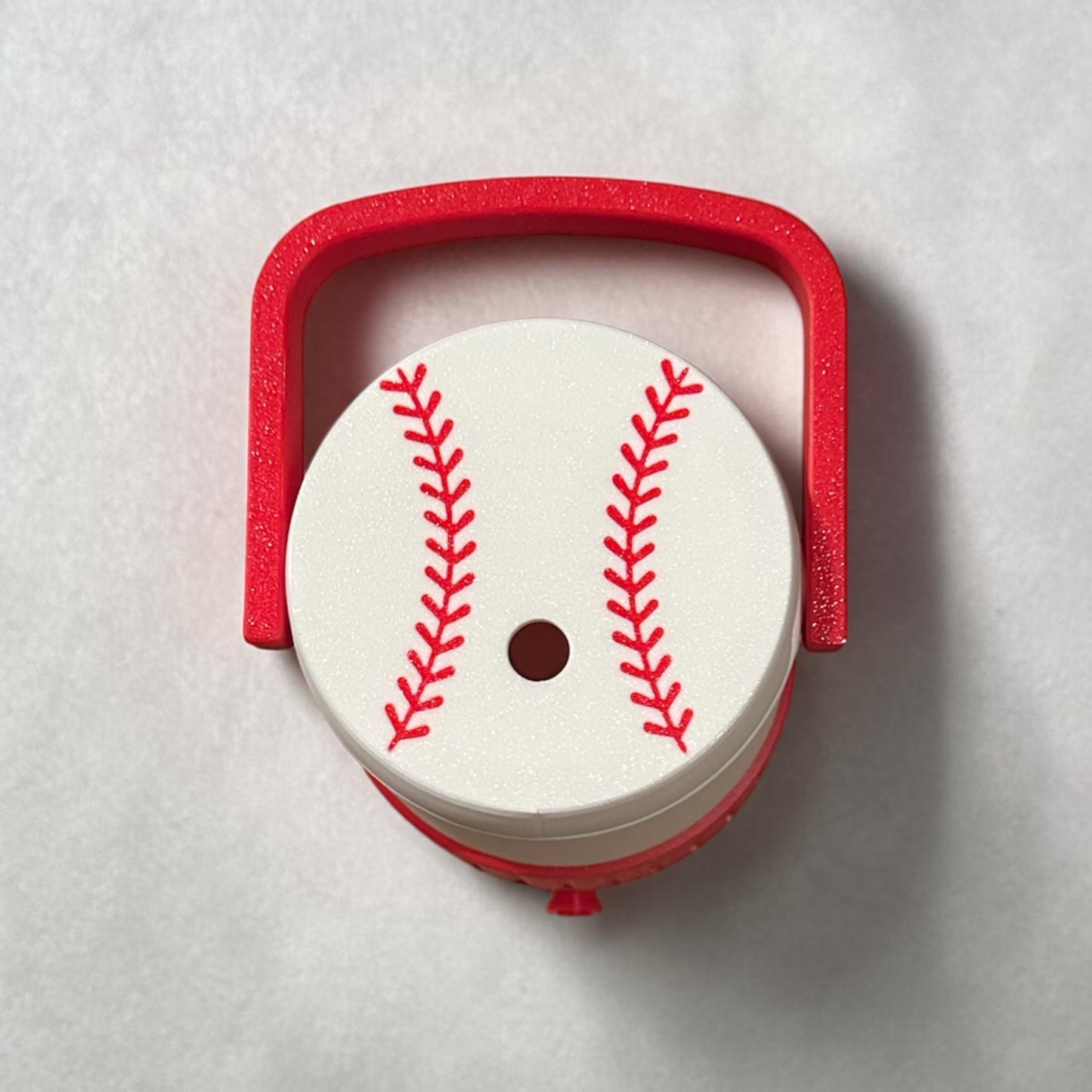 Baseball 12oz Can Holder with Straw Lid & Handle | Sports Drink Holder | Baseball Fan Gift | Game Day Accessory