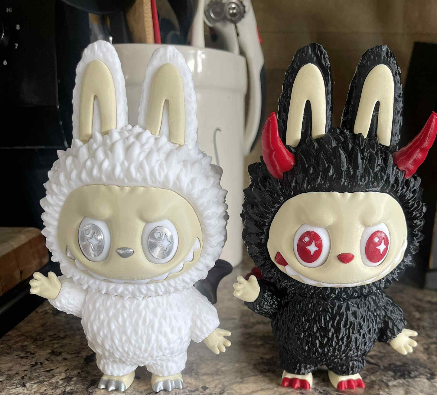 Angel/Devil monster with moving eyes, 3d printed figure,Collectible