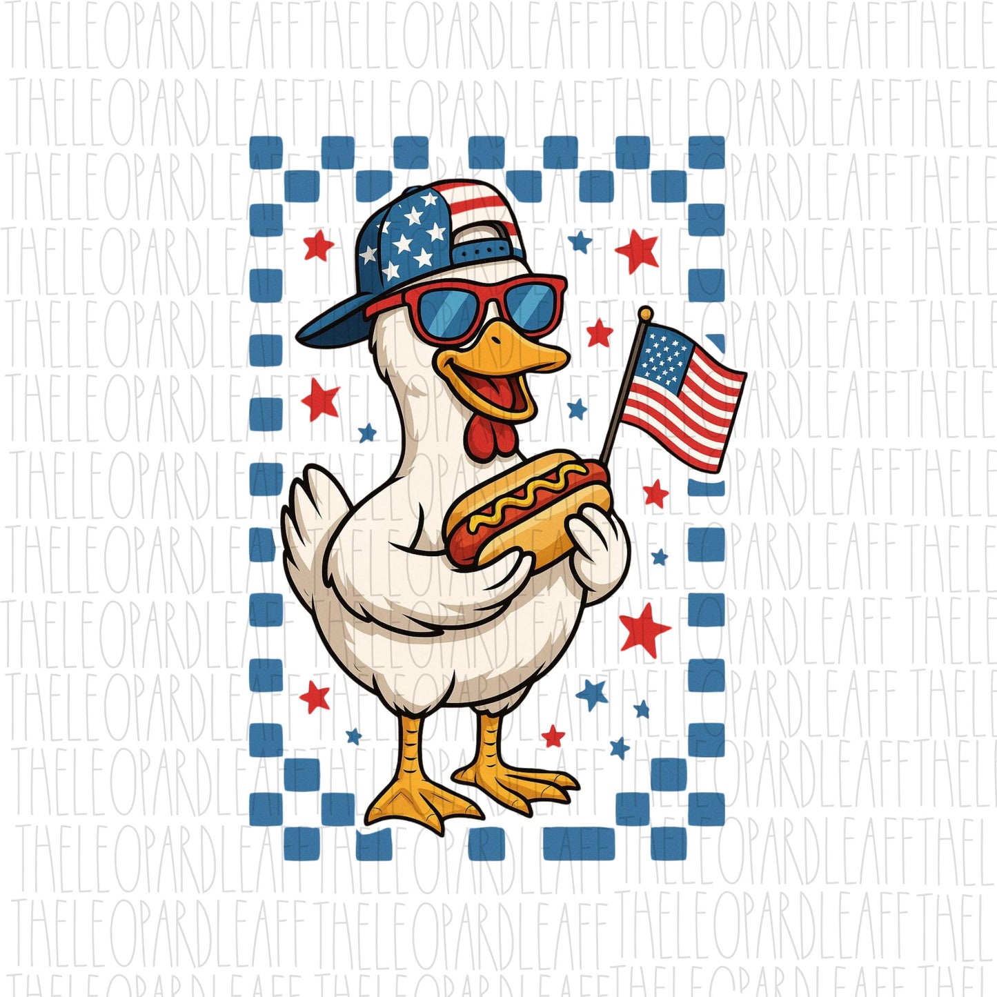Patriotic Goose, matching boy girl, 4th of July, hot dog, DIGITAL DESIGN **PNG file for Sublimation**