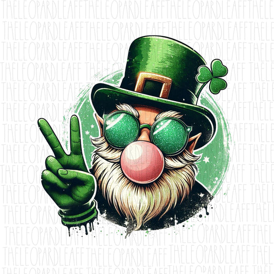 Retro leprechaun, bubblegum, St. Patrick’s day, DIGITAL DESIGN **PNG file for Sublimation**