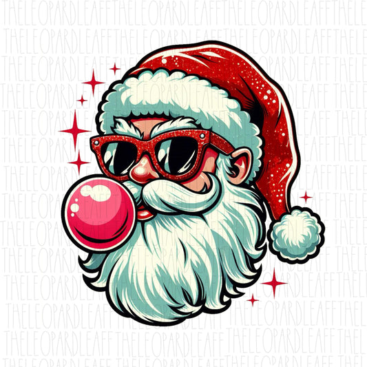 Santa Claus bubblegum, christmas, Santa,DIGITAL DESIGN **PNG file for Sublimation**