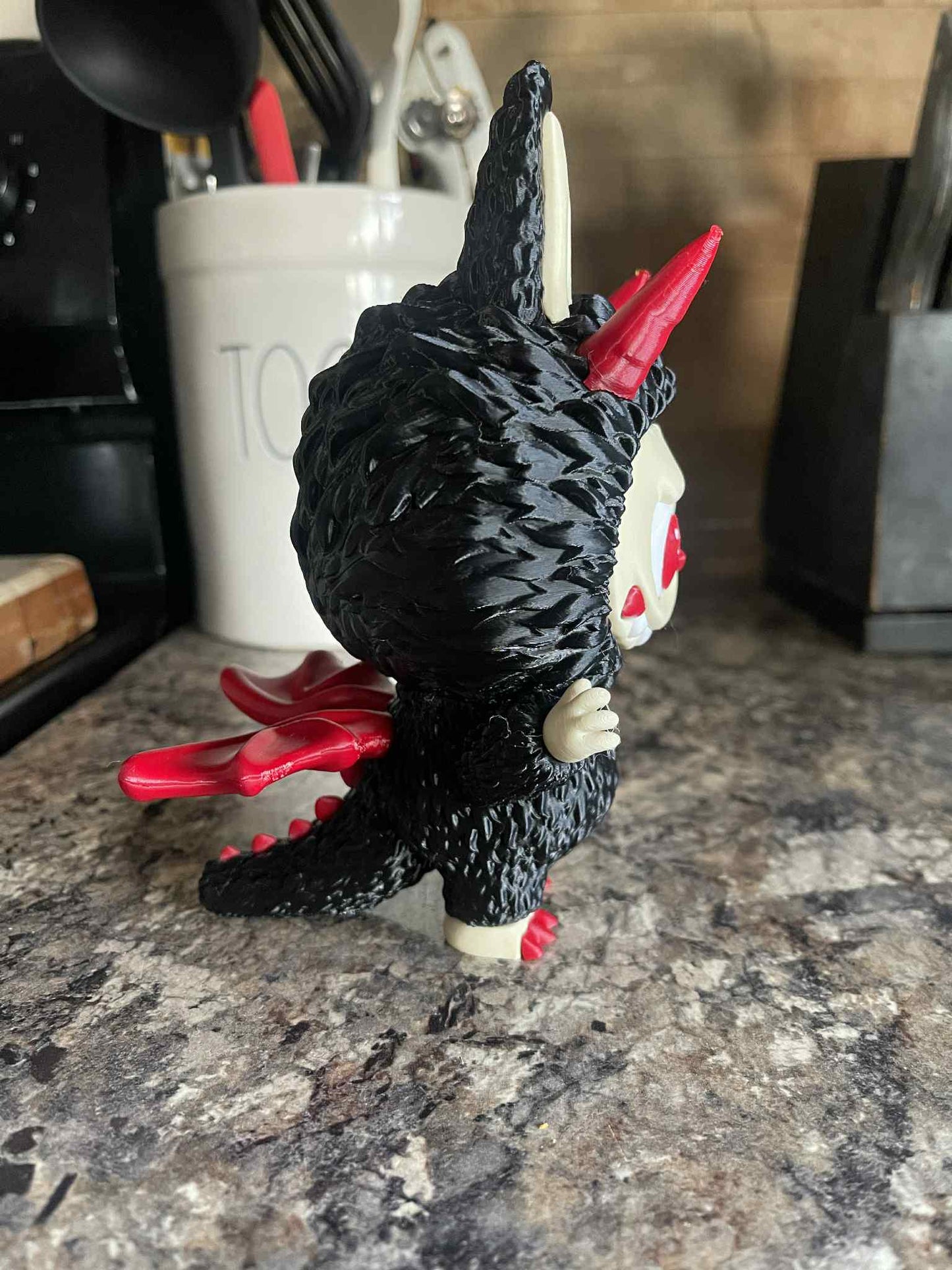 Angel/Devil monster with moving eyes, 3d printed figure,Collectible