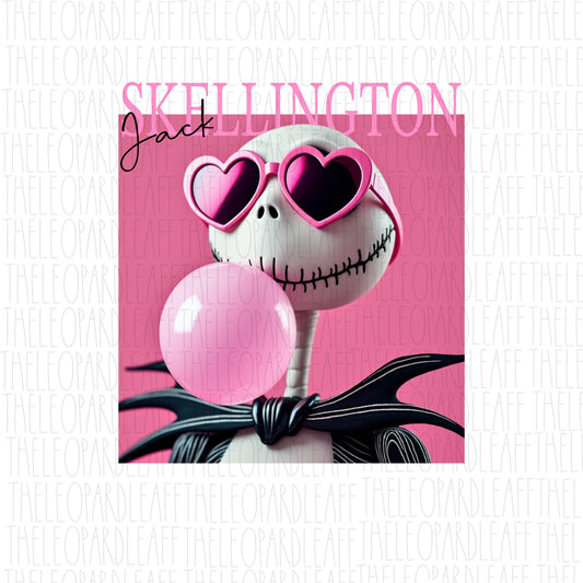 Jack Skellington bubblegum, nightmare before Christmas,Halloween, DIGITAL DESIGN **PNG file for Sublimation**