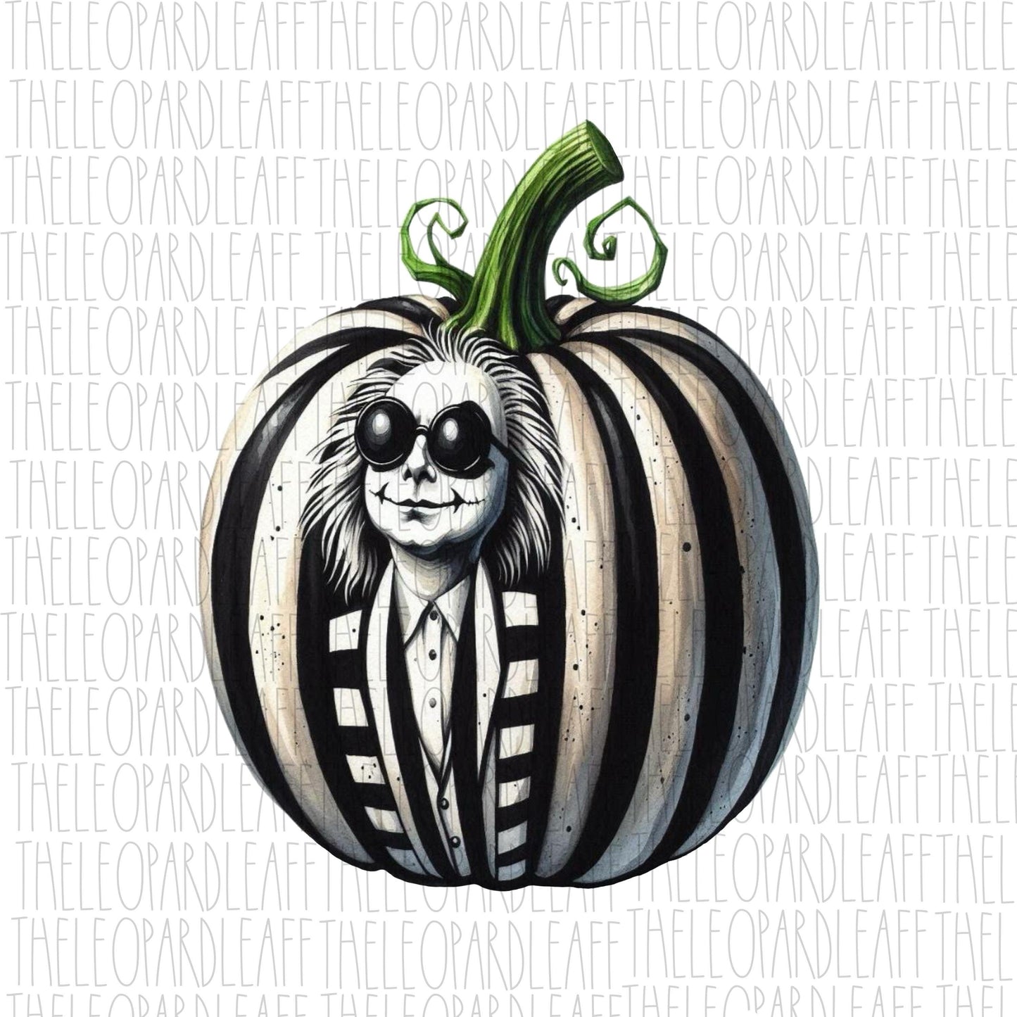 Beetlejuice pumpkin coquette, Halloween, DIGITAL DESIGN **PNG file for Sublimation**