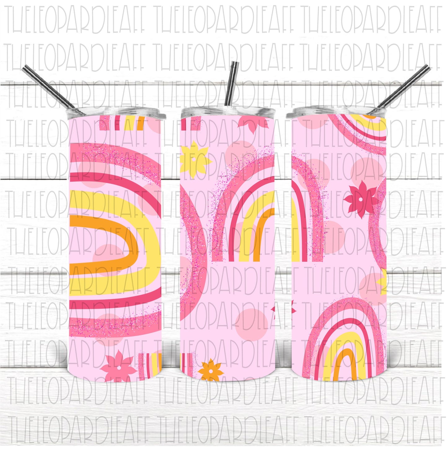 Pink rainbow, glitter, digital paper DIGITAL DESIGN **PNG file for Sublimation**