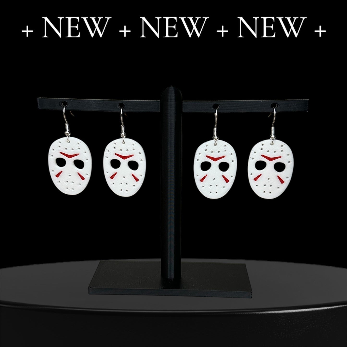 Jason mask earrings, Halloween,3d printed